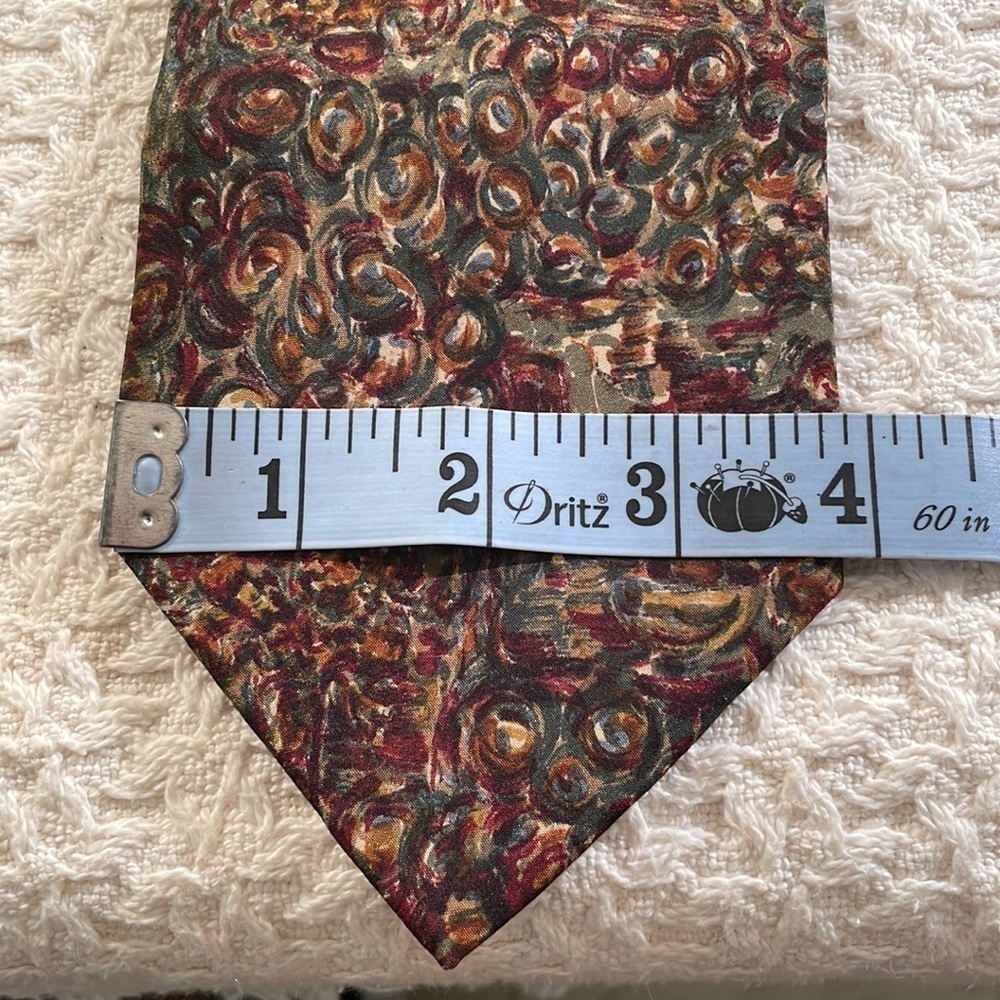 VALENTINO CRAVATTE Men's Luxury Swirly Tie Made in Italy - Picture 10 of 11